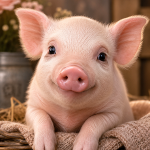 Royal Piglet – Луксозен портрет на малко прасенце