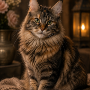 Royal Maine Coon – Луксозен портрет на котка