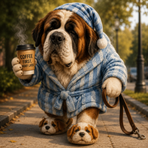 Morning Survival Mode – Санбернар на сутрешна разходка
