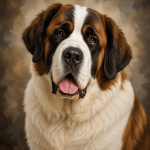 Gentle Giant Saint Bernard – Луксозен портрет на Санбернар